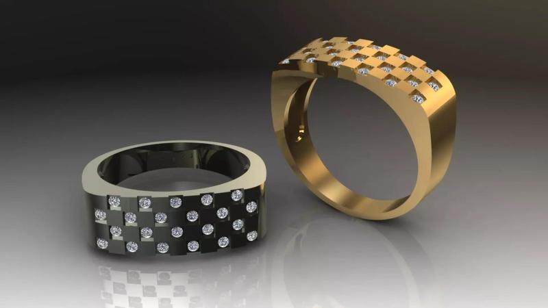 checkered ring