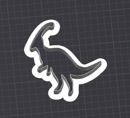 Detailed Dinosaur Cookie Cutter – Expert Level – STL File (~4")