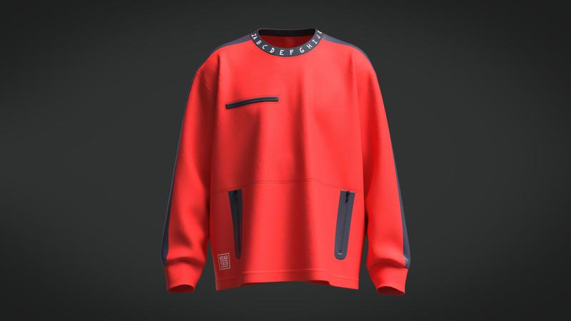 Men Sweatshirt - Red And Blue  | Marvelous / Clo3d / obj / fbx