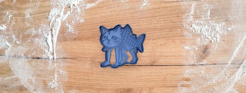 Trulimero trulicina cookie cutter from Brainrot Italian