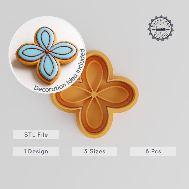 Rohini Nakshatra Vedic Astrology Cookie Cutter & Stamp Set, 6-Piece, S/M/L Sizes, Lunar Mansion, Indian Star