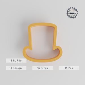 Hat Shape Cutter Set, Sizes 0.75"-5", Perfect for Cookies, Fondant & Clay, 18 Piece Fashion Cap Collection
