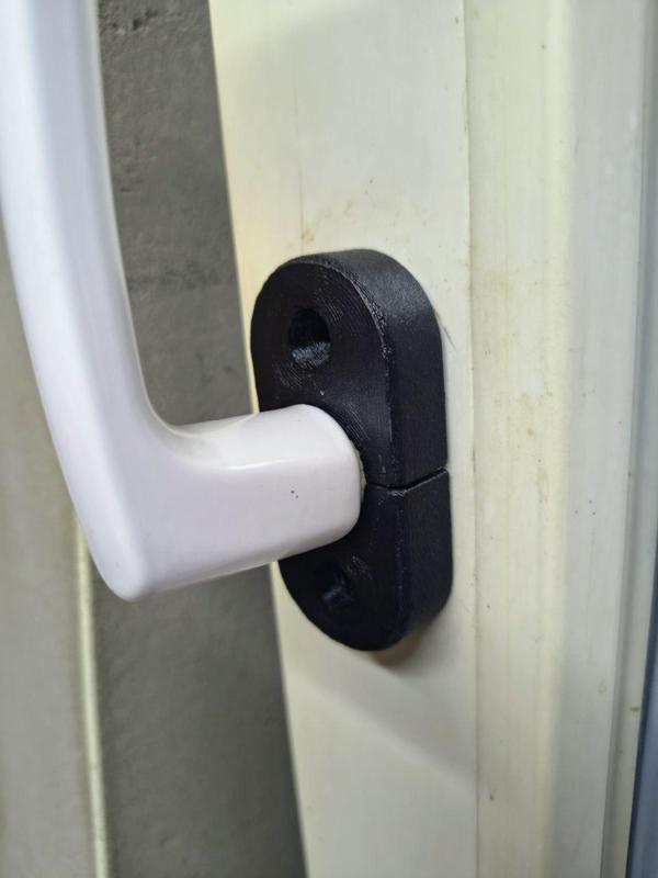 Cover for a plastic window handle (a reinforcement was made for the main mechanism) The main mechanism was broken