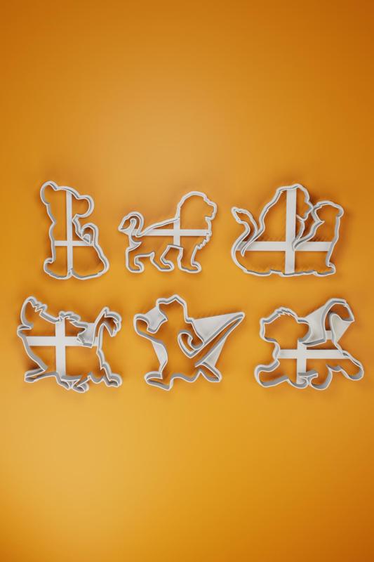 Pack 6 cortadores Rey Leon