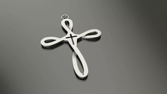 Model 70 Cross Christian Necklace Curve Ethnic