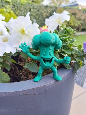 Happy Broccoli Figurine – Funny Vegetable Character