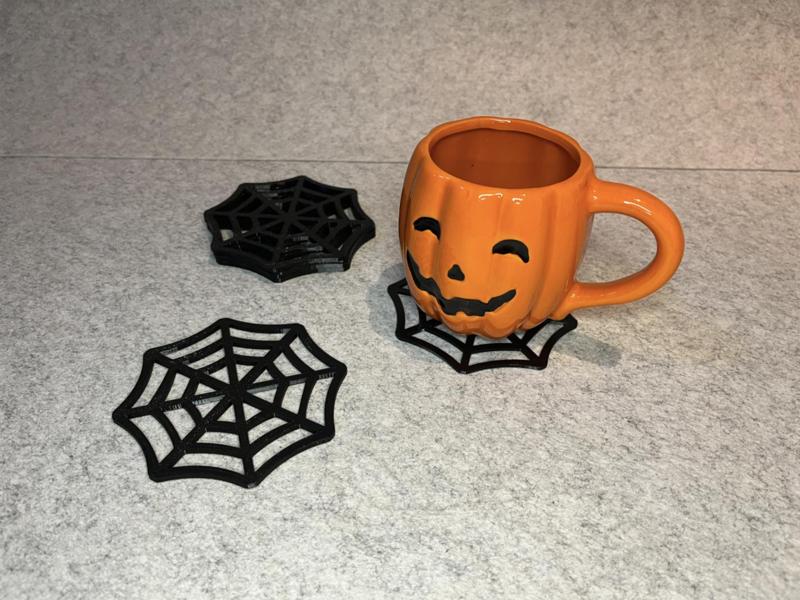 Halloween Spider's Web coaster