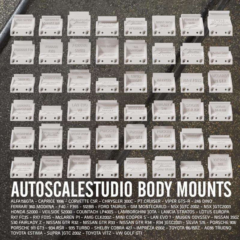COMPLETE Mini-Z Body Mounts Collection