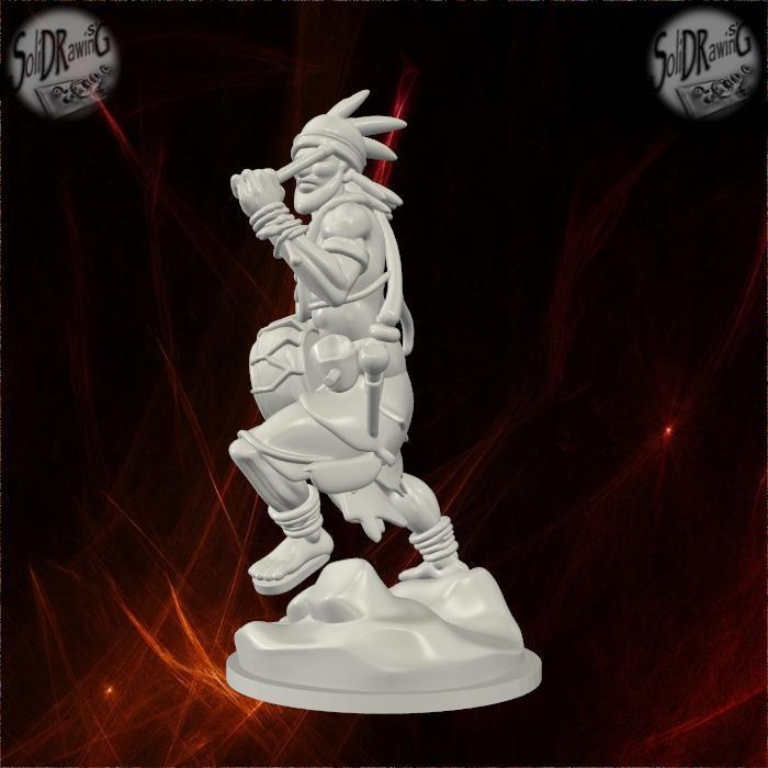 Traditional Tribal Drummer Rhythm Statue – SoliDRawinGs SG808