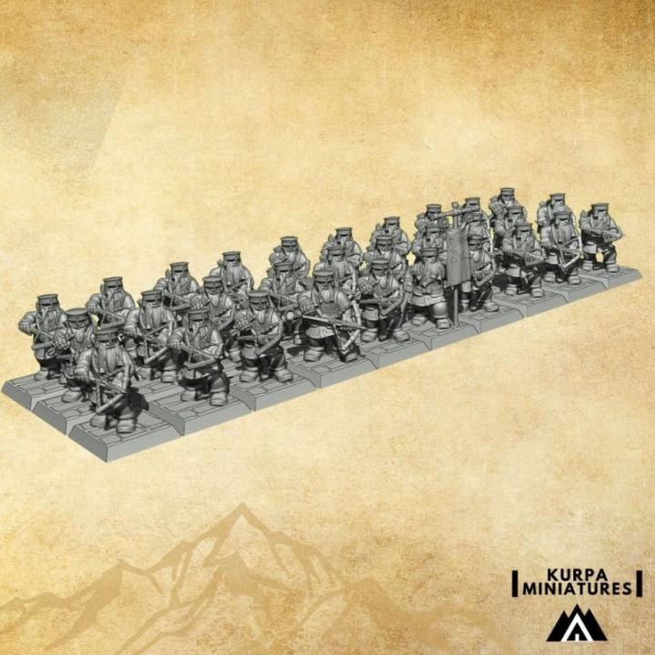 Dwarf warriors with crossbows