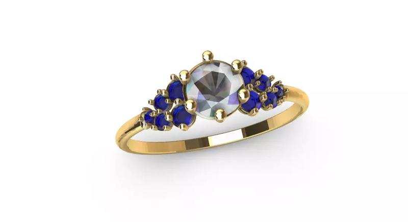 Anillo solitario para dama-mujer -v-