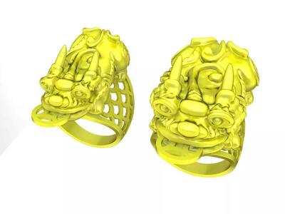 5403 Fengshui Lucky Pixiu Ring for asian lady