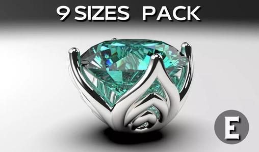 A package of  engagement ring heads 4 prong stud earrings