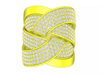 6992 Luxury HongKong Fashion Diamond Women ring