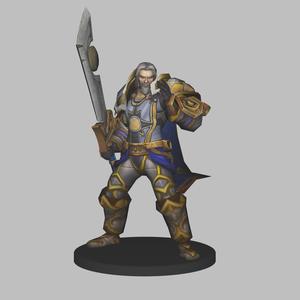 Tirion Fordring - World Of Warcraft figure low poly