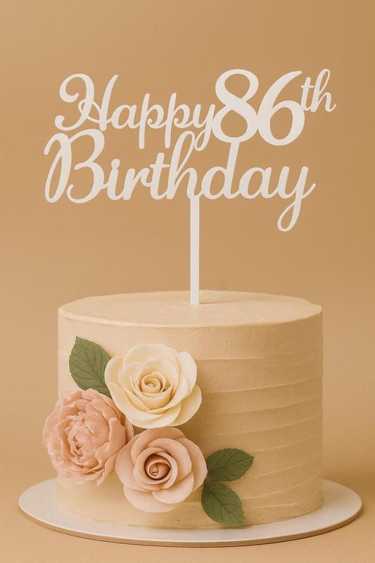 Happy 86th Birthday Cake Topper