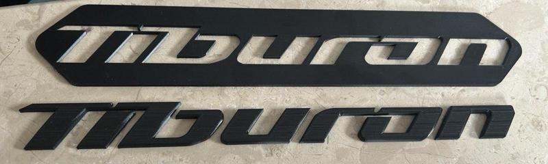 Hyundai Tiburon emblem nameplate