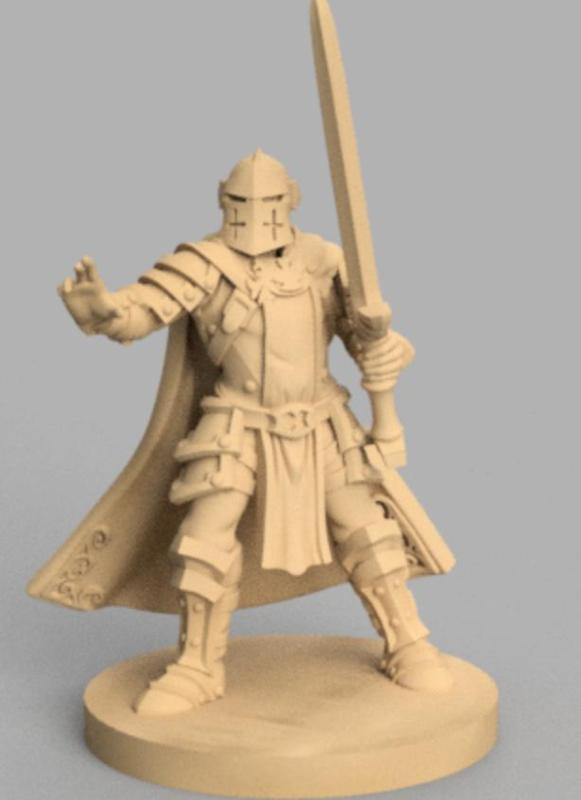 Figurine Human Paladin / Miniature Paladin Human jdr tabletop