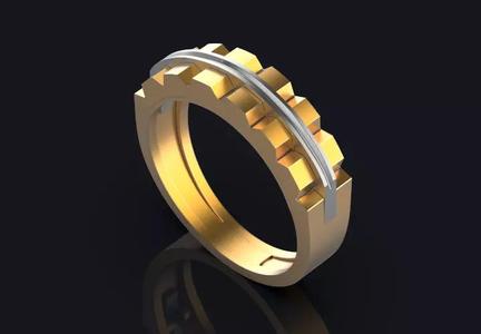 engagement ring  Gold silver Print