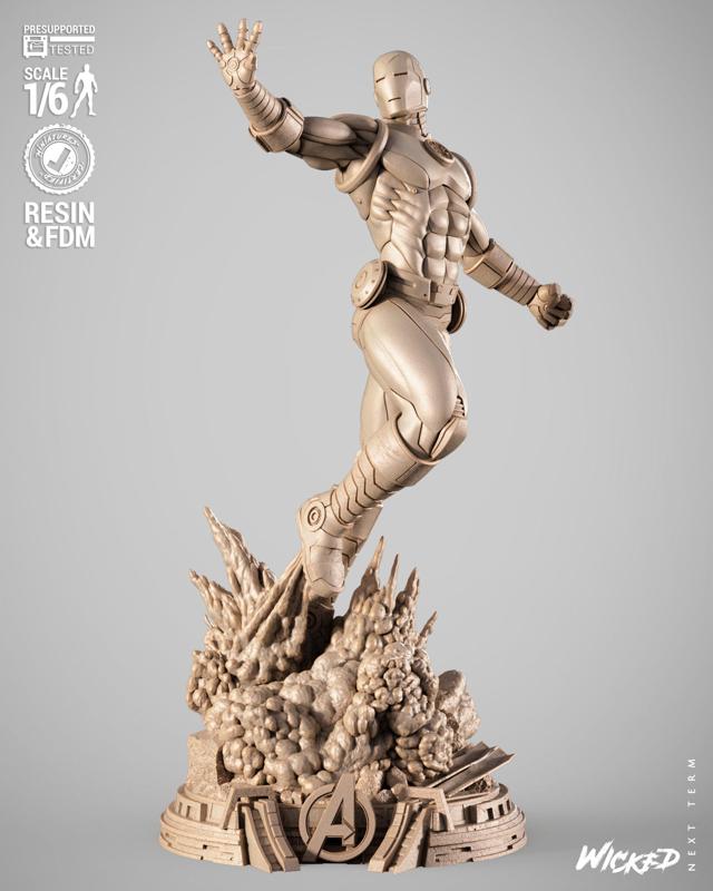 WICKED MARVEL IRON MAN SCULPTURE : TESTED AND READY FOR 3D PRINTING