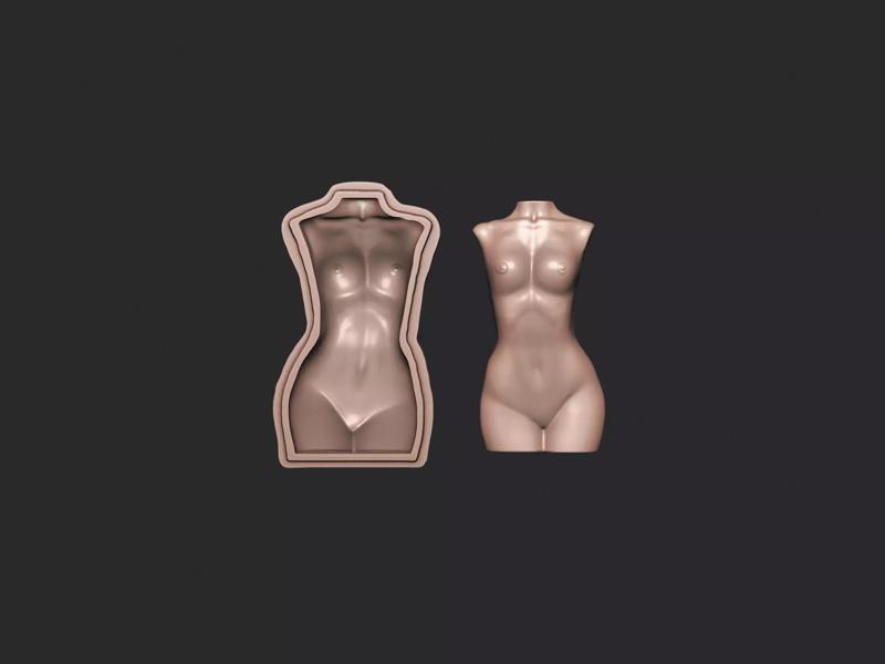 Female Torso Cookie Stamp