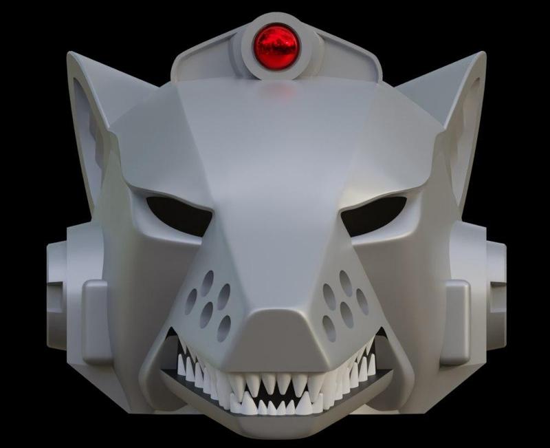 MK6 Space Wolves Helmet (Wearable)