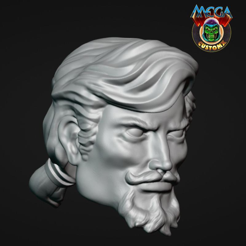 Warlord No-Helmet Head for MOTU Origins