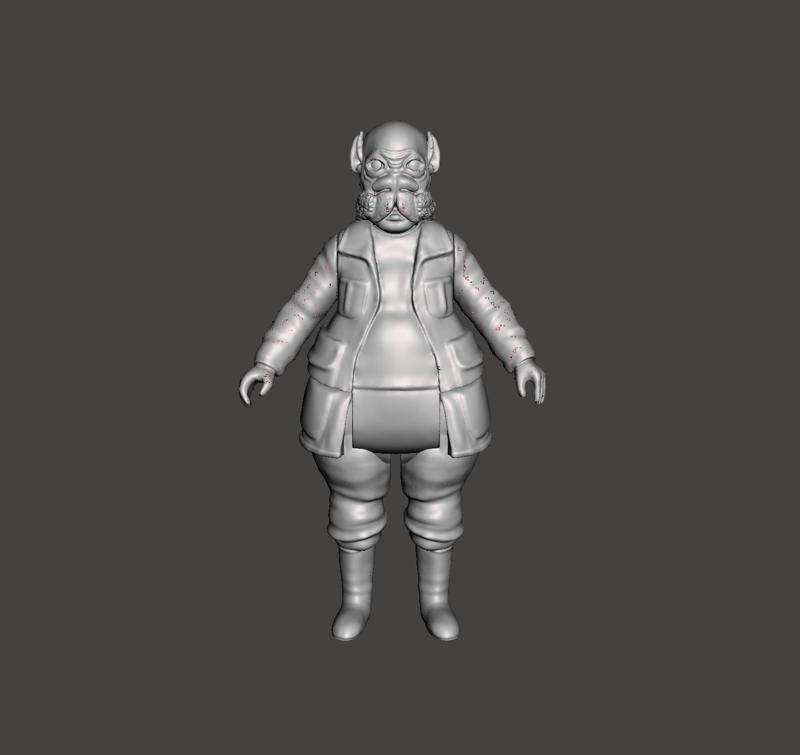 ATHELOE LUTRILLIAN VINTAGE CUSTOM STAR WARS ACTION FIGURE, KENNER 3.75", 6" CREATURE CANTINA ALIEN PATRON, 5 POA, 1/18, 1/6