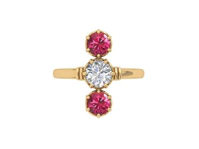 Solitair 3 Stone Ring