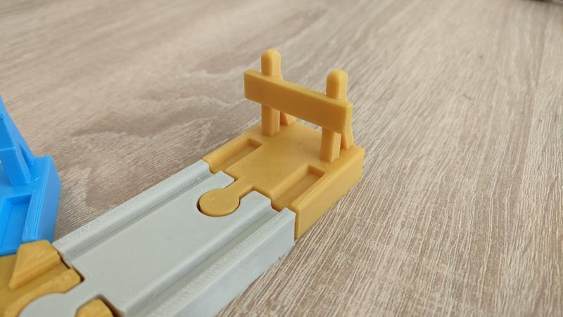 Wooden rail end stop