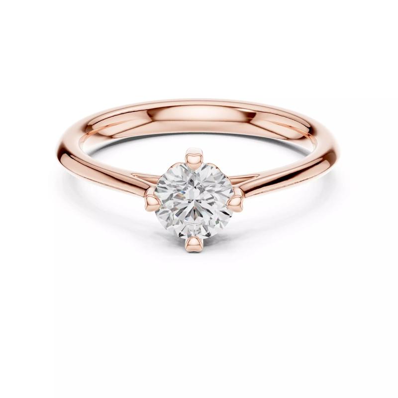 Solitaire 5mm Round Cut Compass Prong Wedding Ring 3DM STL Video