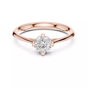 Solitaire 5mm Round Cut Compass Prong Wedding Ring 3DM STL Video