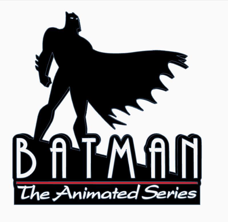 BATMAN - THE ANIMATED SERIES (Silhouette) Logo Display by MANIACMANCAVE3D