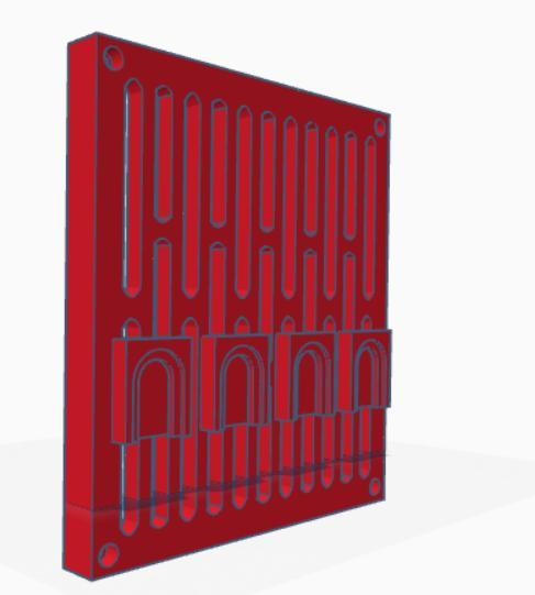 Lightsaber Holder - Wall Mount - Lit-grate Pattern