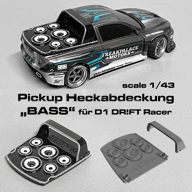 Pickup rear cover "BASS" for D1 DR!FT Racer