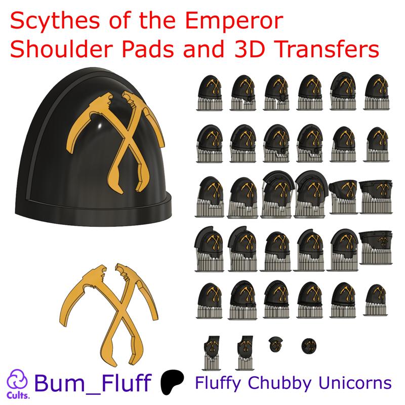 Scythes of the Emperor Shoulder Pads and 3D Transfers