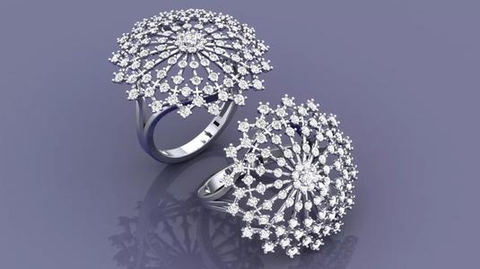 ELEGANT SNOWFLAKE DIAMOND RING