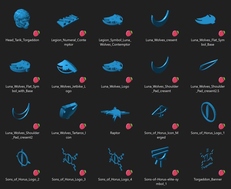 MOON WOLF & HORUS LEGION ICONS & PARTS