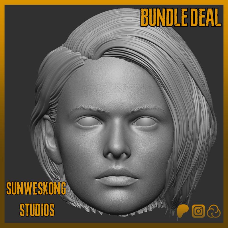 Residual Evil 3 Remake Jill Valentine Bundle Headsculpt Pack
