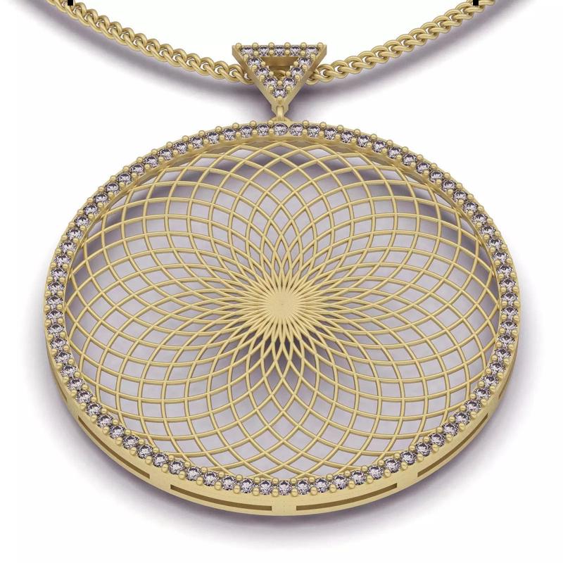 circle pendant silver gold jewelry printable 3D model