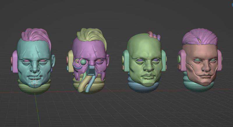 Medusan Astartes Heads