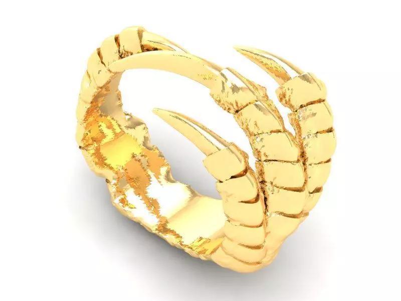 Dragon Claw Ring Powerful Men Jewelry 3D Model 418