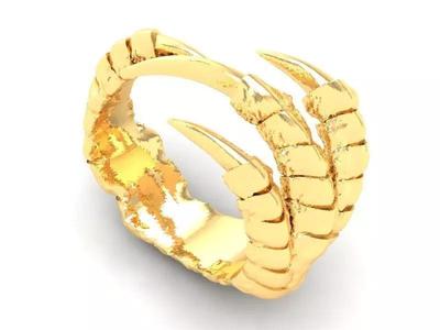 Dragon Claw Ring Powerful Men Jewelry 3D Model 418