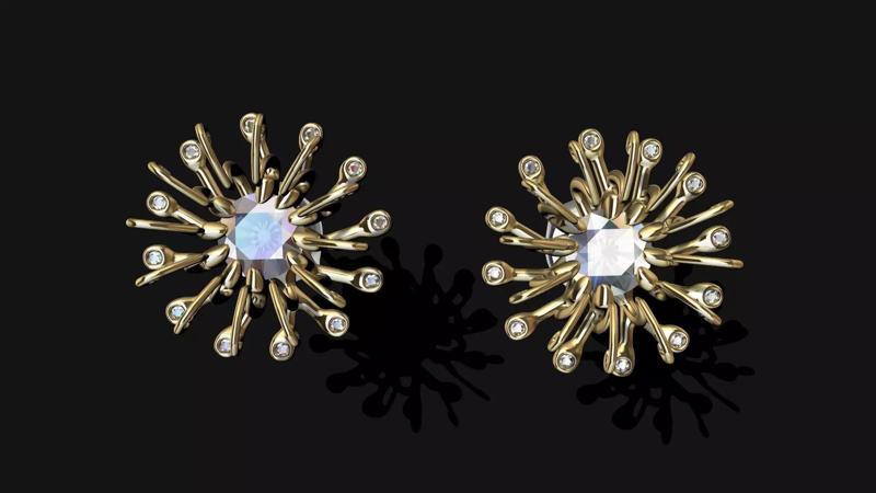 EARRRINGS STUDS ORNAMENT STL VERIFIED