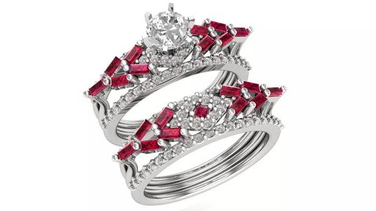 Ruby Bridal Set 3dm stl renders details