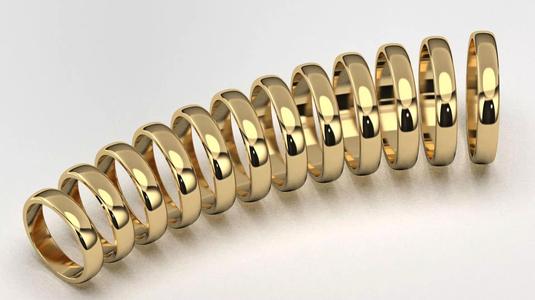 Band Ring for Men print model 3D R0138 W 4mm