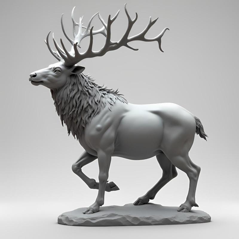 Majestic Forest Stag - 32mm Fantasy Miniature