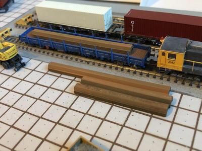 N Scale Sheet Piling Stacks