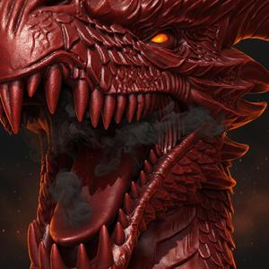 Roaring Dragon Bust - Epic Fantasy Sculpture for 3D Printing