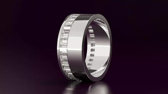 baguette straight cut eternity ring N03 54EU size